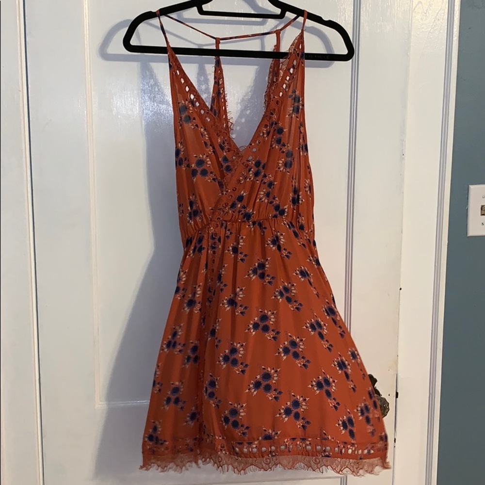 Free People orange dress size small